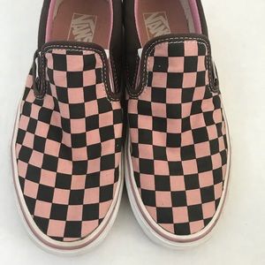 light brown checkered vans